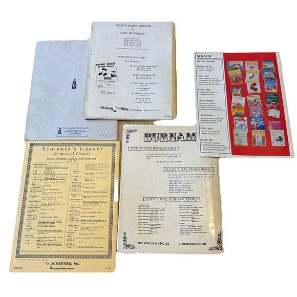 5* VTG Piano Sheet Music Beginners Kids BACH Schaum Schmitt Xmas Learn Prep Play - Picture 7 of 16